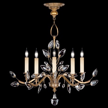 Jansoul Lighting Bronze Brass Antique Crystal Chandelier
