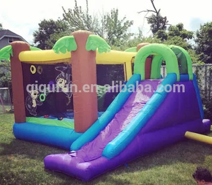 kids beautiful princess bounce slide combo,bounce house slide inflatable S33