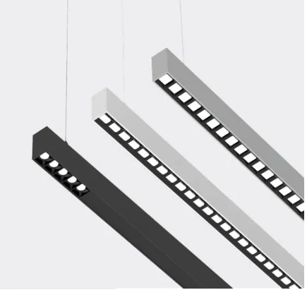 Modern LED linear lamp lens pendant light ceiling light for office use