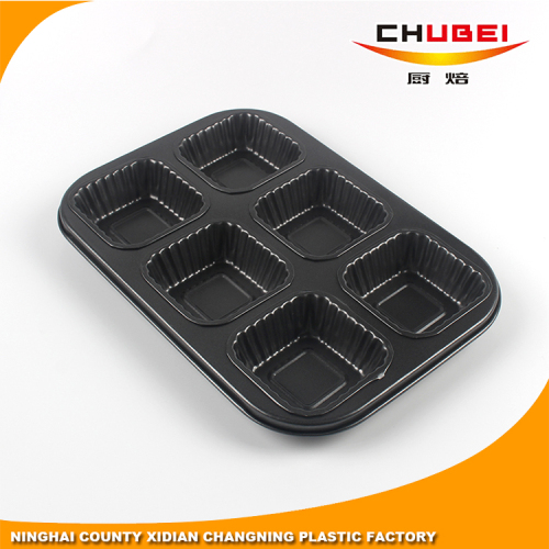 Amazon Best Seller 6-cavity Square Carbon Steel Cake Mould