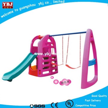 New style backyard plastic slide and swing set