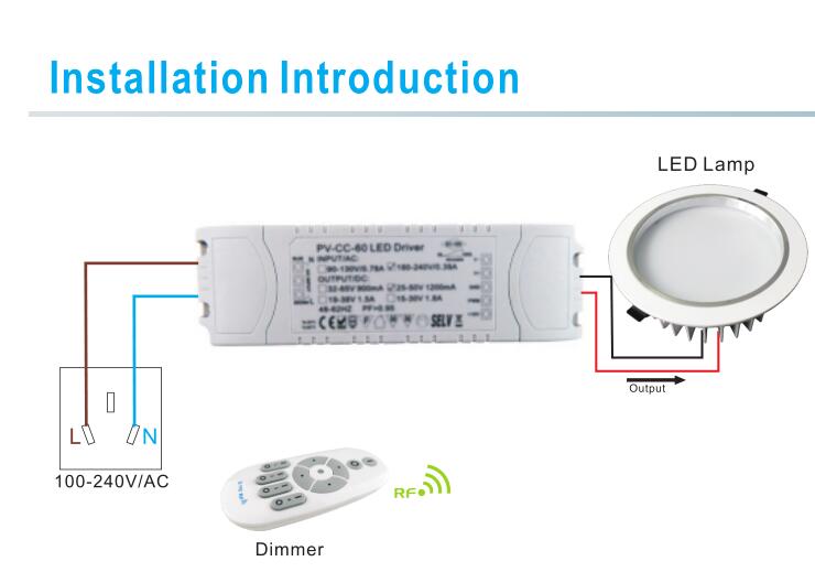 60W wireless led driver