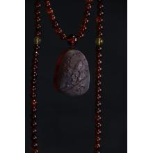 cuentas de ámbar rojo antiguo