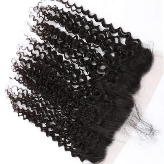Custom Logo Raw Unprocessed Grade A12 Vendors Cuticle Aligned Hair Raw Cambodian Curly Virgin Hair 13X6 Hd Lace Frontal Curly