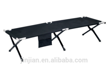 black fortified camp bed