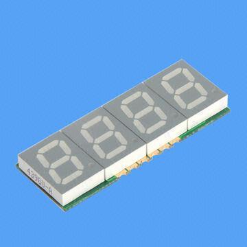 Seven Segment SMD 4-digit LED Display in Red, Milky, Blue and White Colors