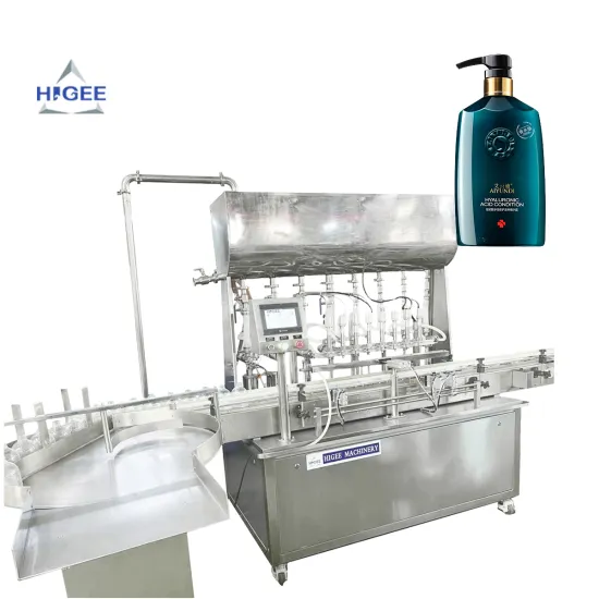 Higee Liquid Soap, Body Lotion, and Shampoo Bottle Filling Machine Packing Machinery