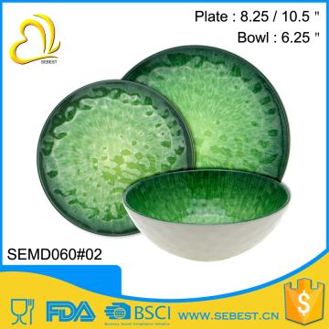 OEM new sample design melamine plate and bowl wholesale dinnerware