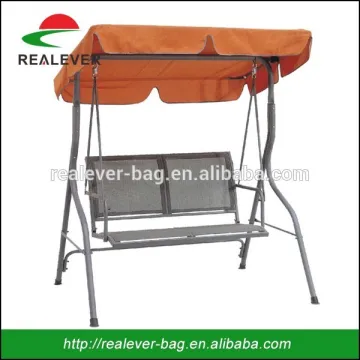 Rattan furniture two seat garden iron swing