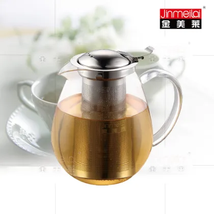 Borosilicate glass tea pot glass tea brewert , Tea brewer ,Stainless steel tea maker