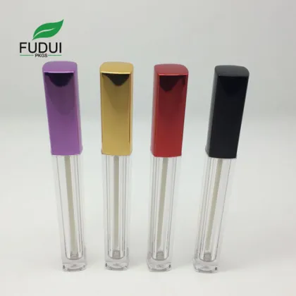 Clear Empty Square Makeup Lip Gloss Packaging