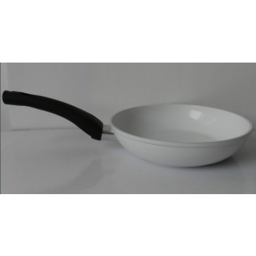 forged aluminum white frying pan