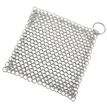 Eco-Friendly Stainless Steel Mesh Pot Scrubber for Kitchen Cleaning