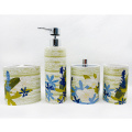 Patterned Bathing Set Ceramic Bottle