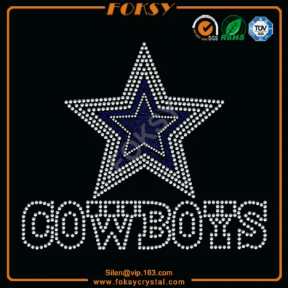 Green Star hot fix stone designs