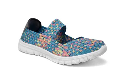 Colorful Woven Mary Jane Shoes