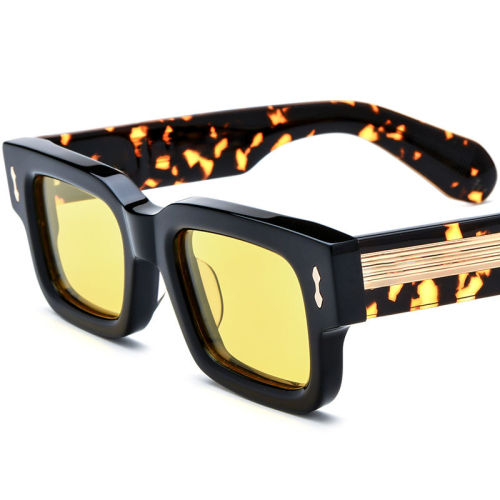 20226 Candy Color Square Acetate Polarized Sunglasses