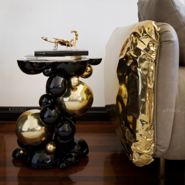 Modern Newton Side Table: Luxury Creative Trunk Design Stainless Steel Italian Console Table for Living Room