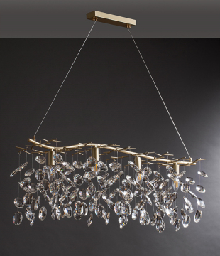 Lampadari rettangolari da sala da pranzo in cristallo INSHINE