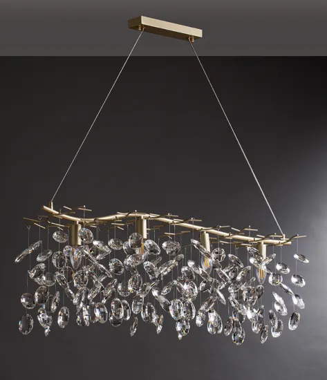 INSHINE Crystal Dining Room Rectangular Chandeliers