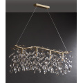 LEDER Crystal Dining Room Rectangular Chandeliers