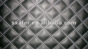 Quilting Embroidery on pu leather