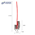 Long Bristle Scrubber Silicone Double Hockey Toilet Brush