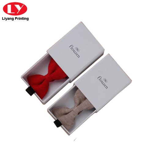 Cajas de regalo de corbata de lazo de cartón blanco