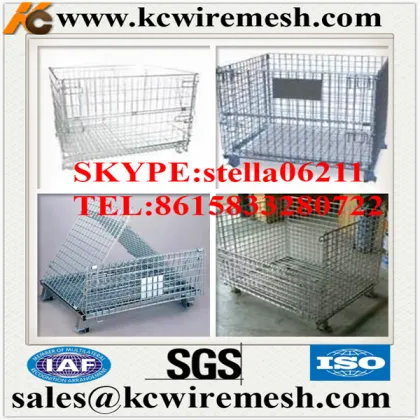 Manufacture !!!!!!!!!! KANGCHEN the latest storage cage metal box wire mesh container