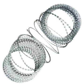 Wholesale Stainless Steel Silver Galvanized Razor Blade Wire CBT 60/65 Barbed Wire Coil for Fencing