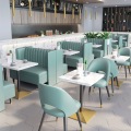 Hot Selling Light Luxury Dining Furniture Cafe Table and Chair Sobressert Restaurant Sofá Booth