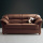 Reclining Leather Foam Cushions Combination Sofa