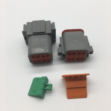 DT04-8P-E005 AT04-8P-EC01BLK PA66 Grey 8 pin male female DT series harness car auto connector