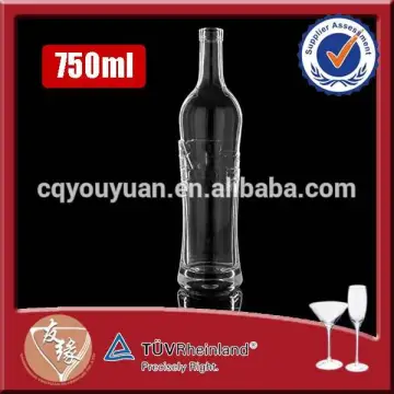 High white glass 750ml empty whisky gin packaging antique glass liquor bottles