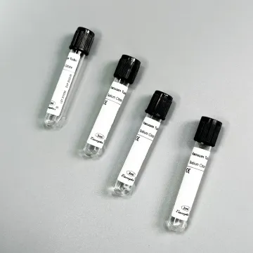 Black Top Glass Blood Collection Tube