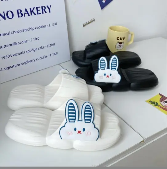 Women's Summer Bunny Ear Slippers: Soft, Kawaii, and Comfortable Home & Casual Sandals