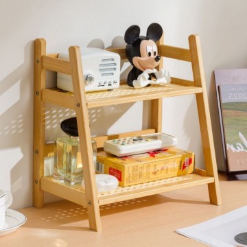 Настольная полка для хранения из натурального ротанга для офиса