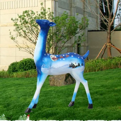 Outdoor resin deer statues fiberglass deer christmas ornaments for sale