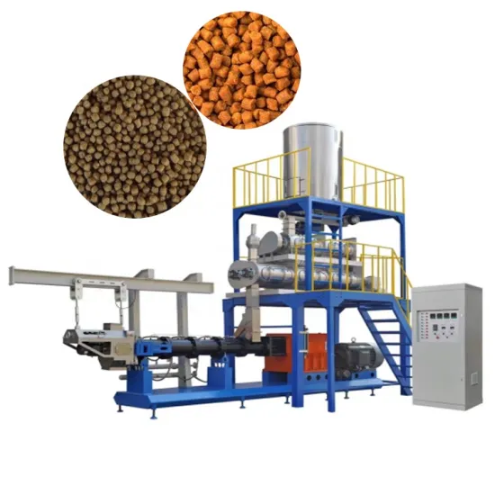 Full Automatic Large Capacity Twin Screw Floating Fish Feed Pellet Production Line Machinery