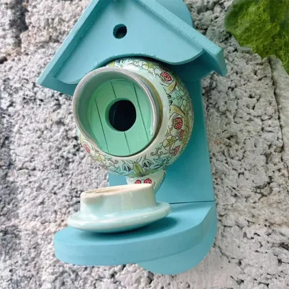 William Morris New Cross-Border Product: Teapot Feeder Birdhouse - Pottery & Enamel Handcrafted Crafts