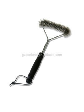 Long Handle Triangular Shape 3 Sided Cleaning Head grill brush
