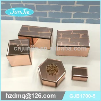 high quality smooth mirror glass jewelry box