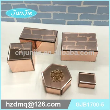 high quality smooth mirror glass jewelry box