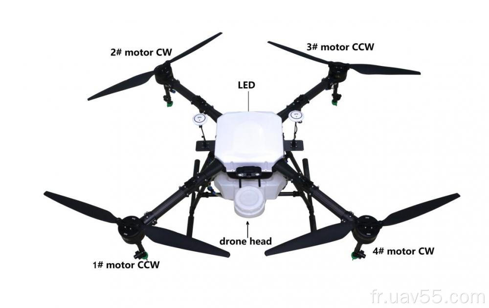 Drone agricole 10L à 4 axes avec batterie Lipo