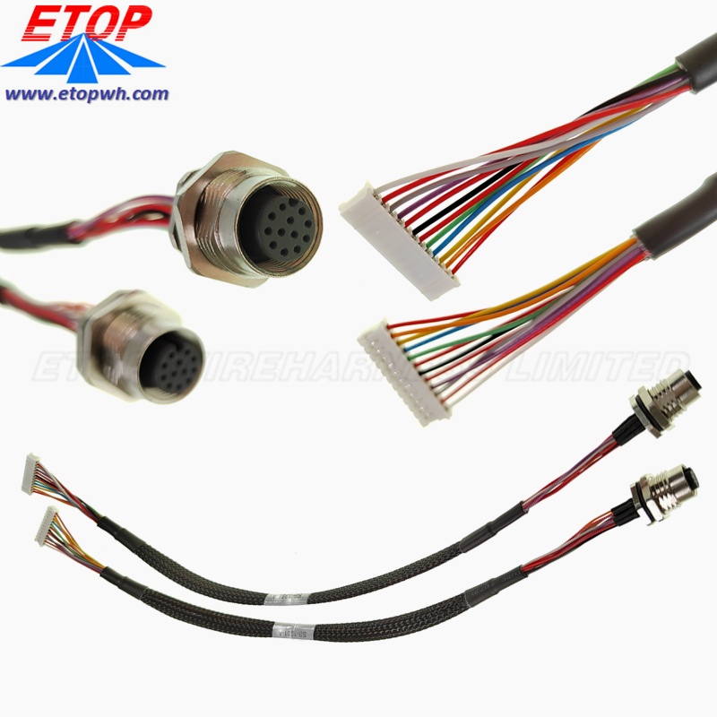 M12 A Coding 12P female boarding connector ca