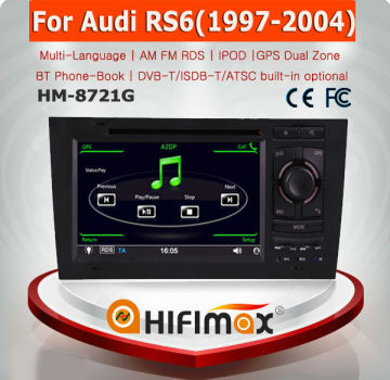 HIFIMAX 7 inch Car DVD Player For Audi RS6 GPS Navigation Head unit -Bluetooth RDS IPOD HD 1080P