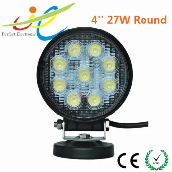 4inch 27W Epistar round LED truck work light