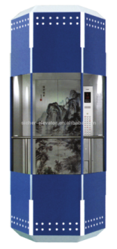 2016 SRH Observation Panoramic Passenger Elevator Lift with CE certificate EN81 Five way intercom