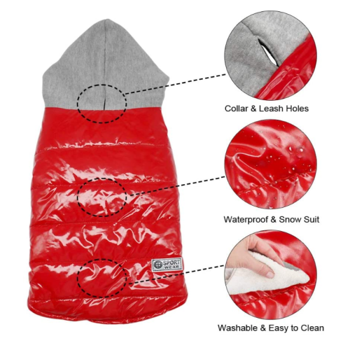 Cappotto meteorologico freddo per cani