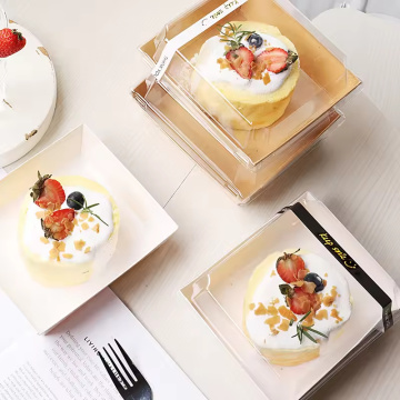 Kraft Paper Box with Clear Lid for Takeaway